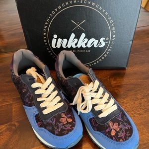 Blue suede joggers by Inkkas